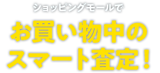 ショッピングモールでお買い物中のスマート査定
